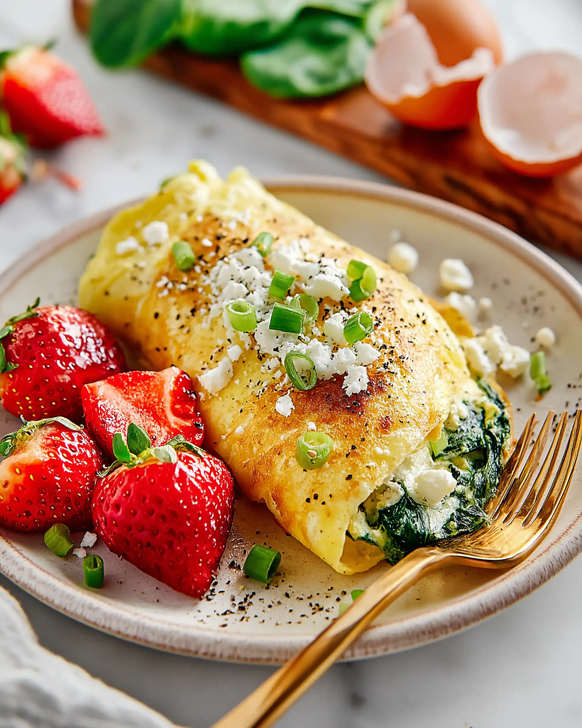 Spinach and Feta Omelet Recipe