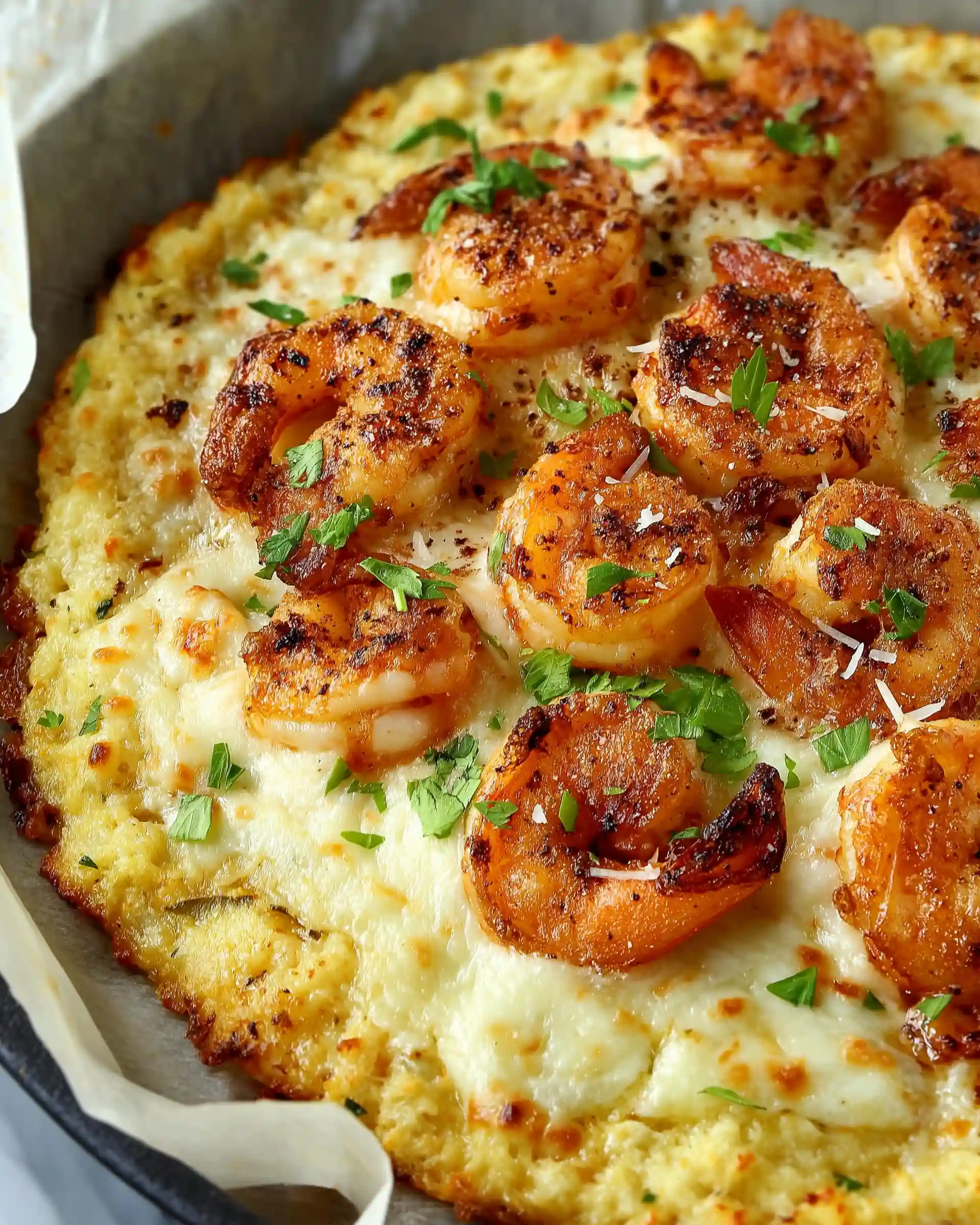 Shrimp Scampi Cauli-Crust Pizza Recipe