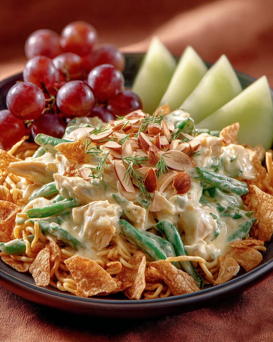 Chicken & Green Bean Almond Casserole