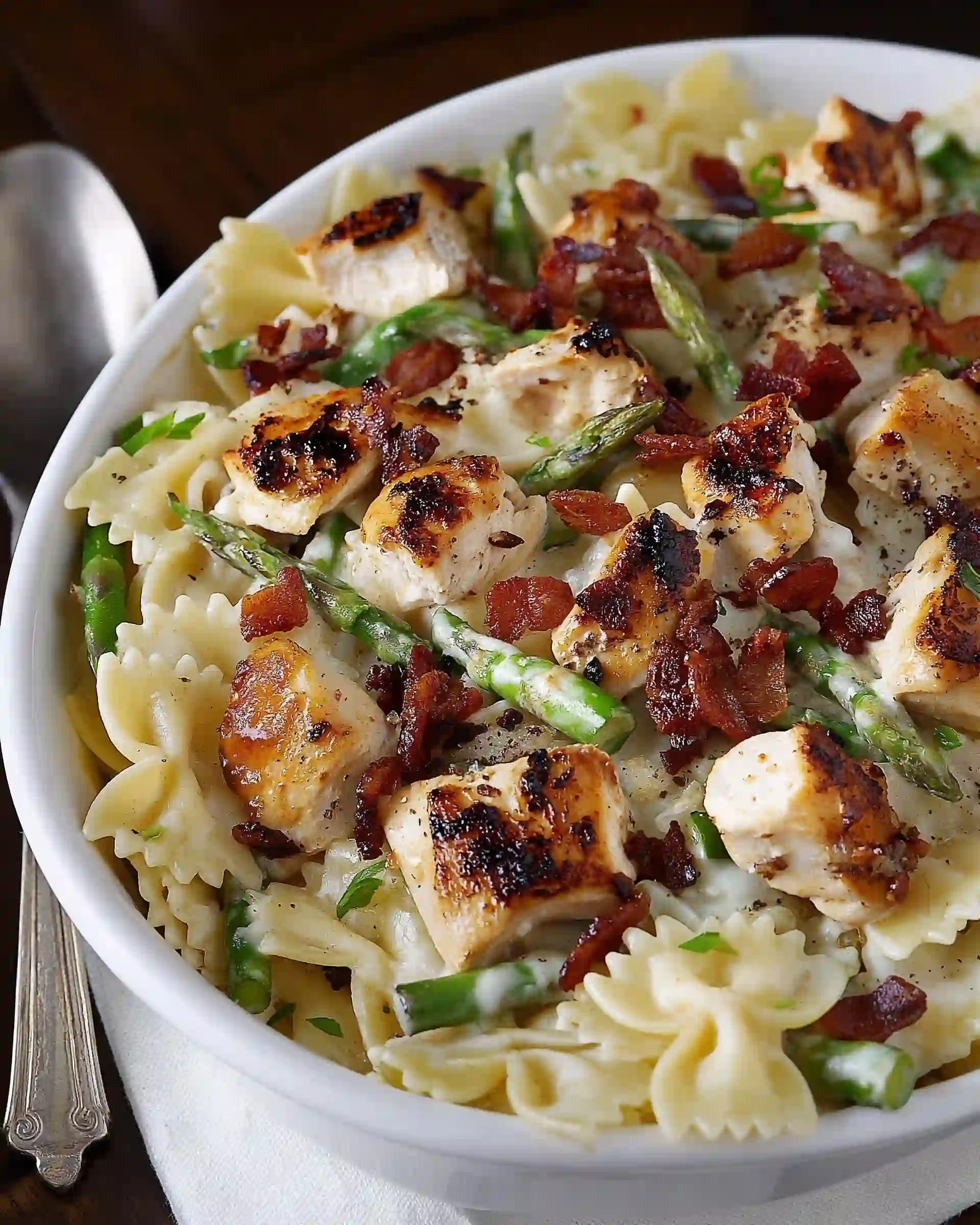 Chicken & Asparagus Alfredo Bake