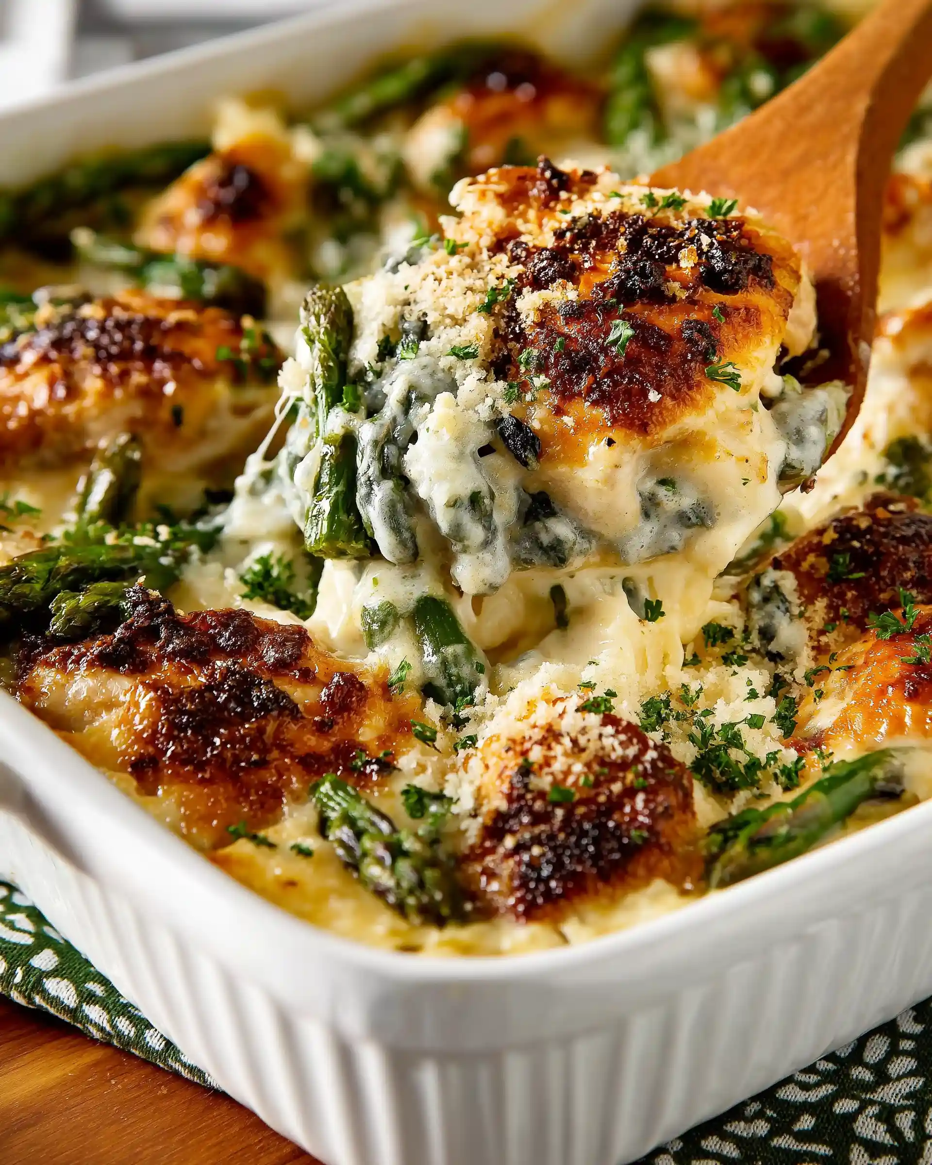 Chicken & Asparagus Cheddar Bake