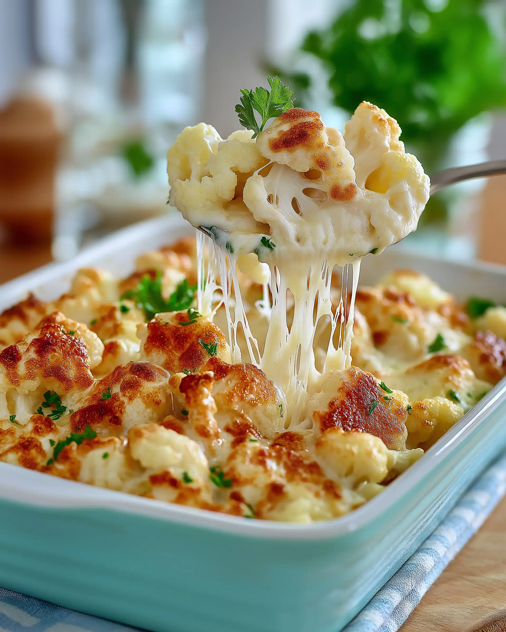 Low-Carb Chicken Cauliflower Alfredo Casserole