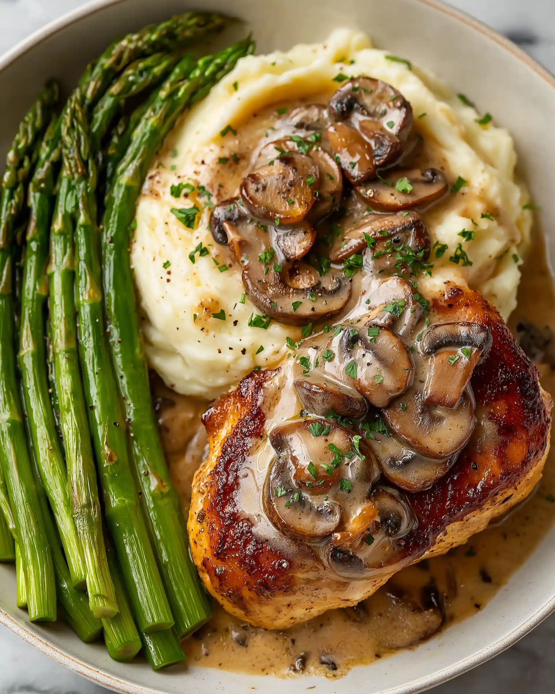 Low-Carb Chicken & Mushroom Marsala Zoodle Bake