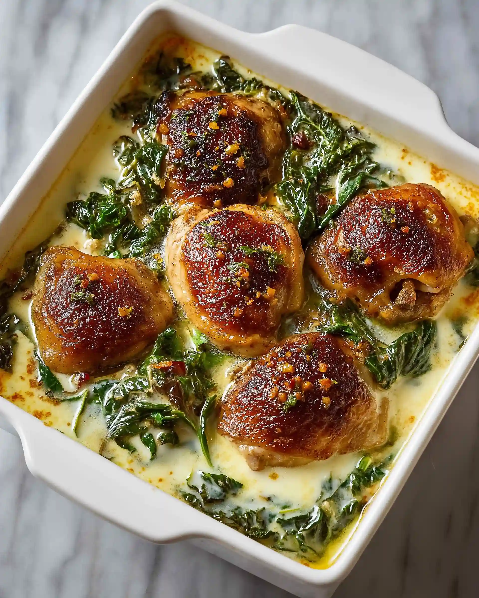 Chicken & Swiss Chard Creamy Casserole
