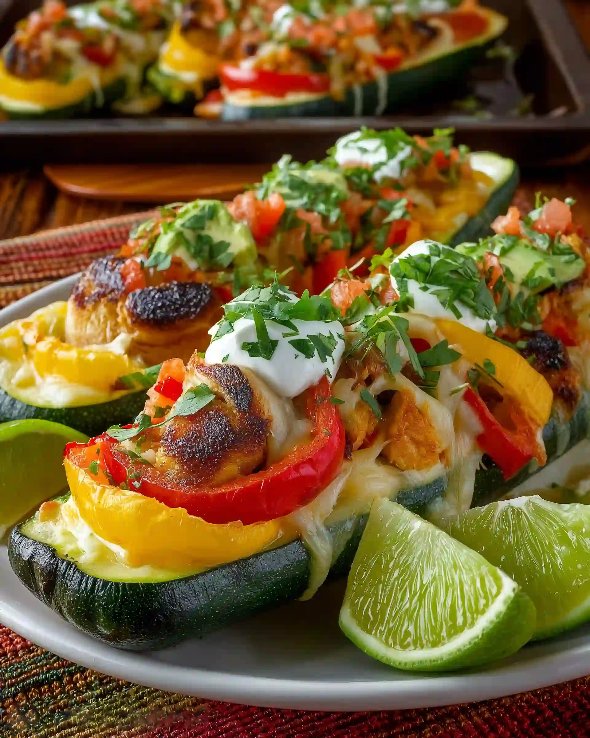 Chicken & Zucchini Fajita Bake