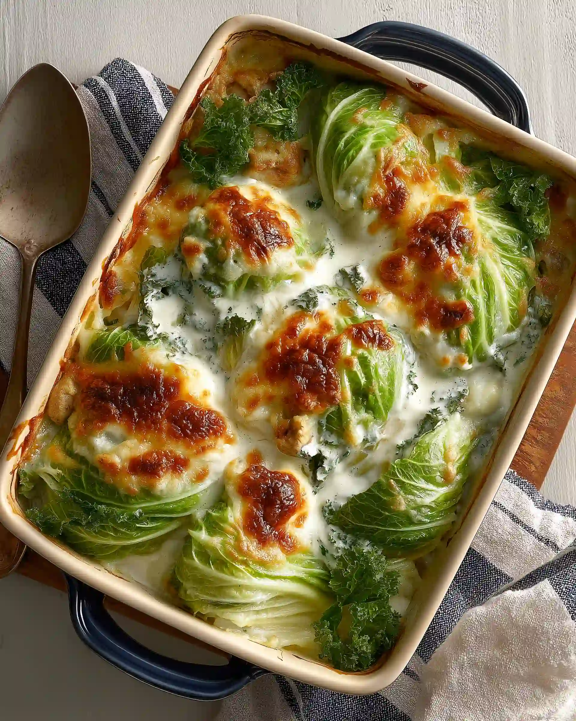 Low Carb Chicken & Cabbage Lasagna Bake
