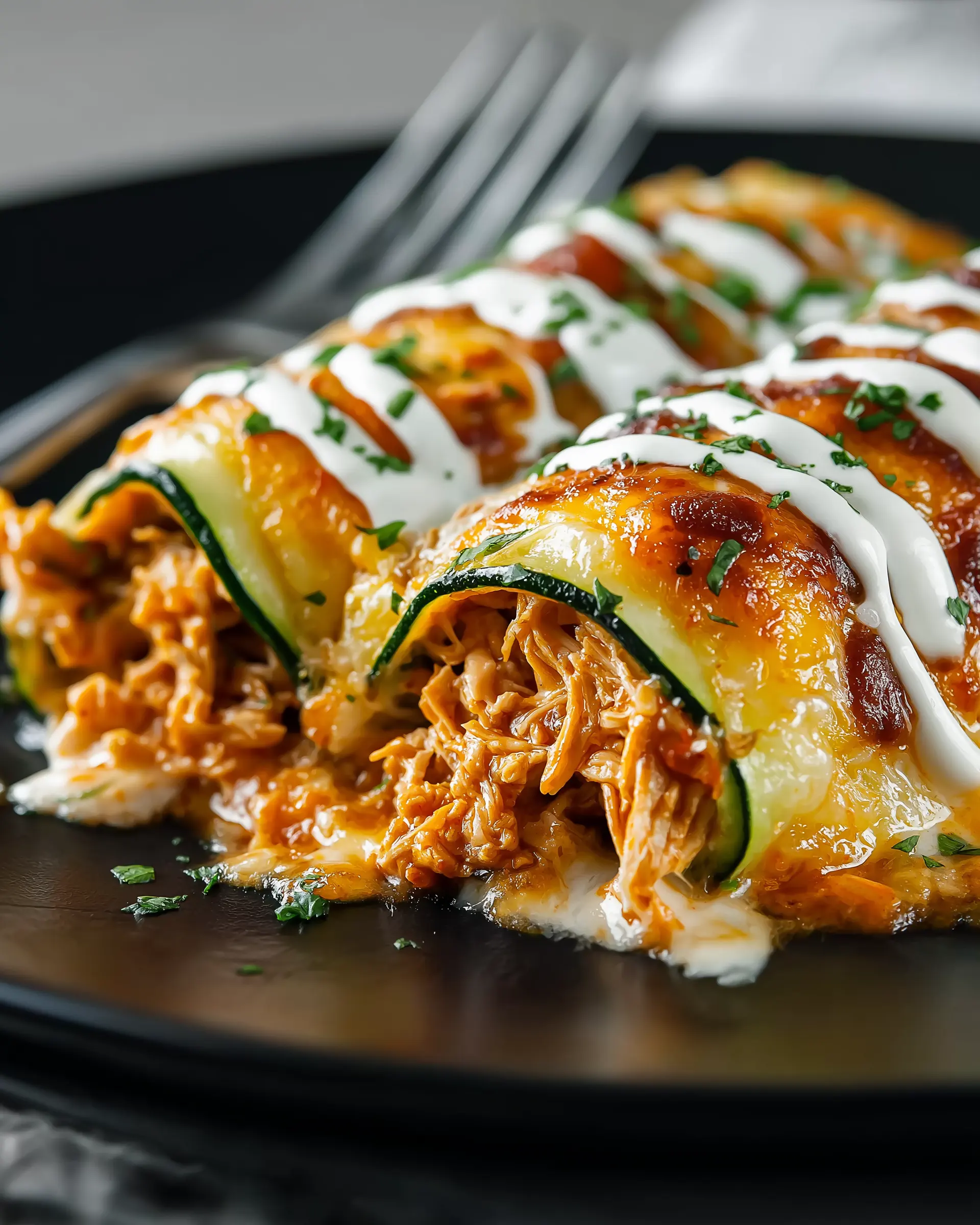 Low-Carb Chicken Enchilada Zoodle Bake