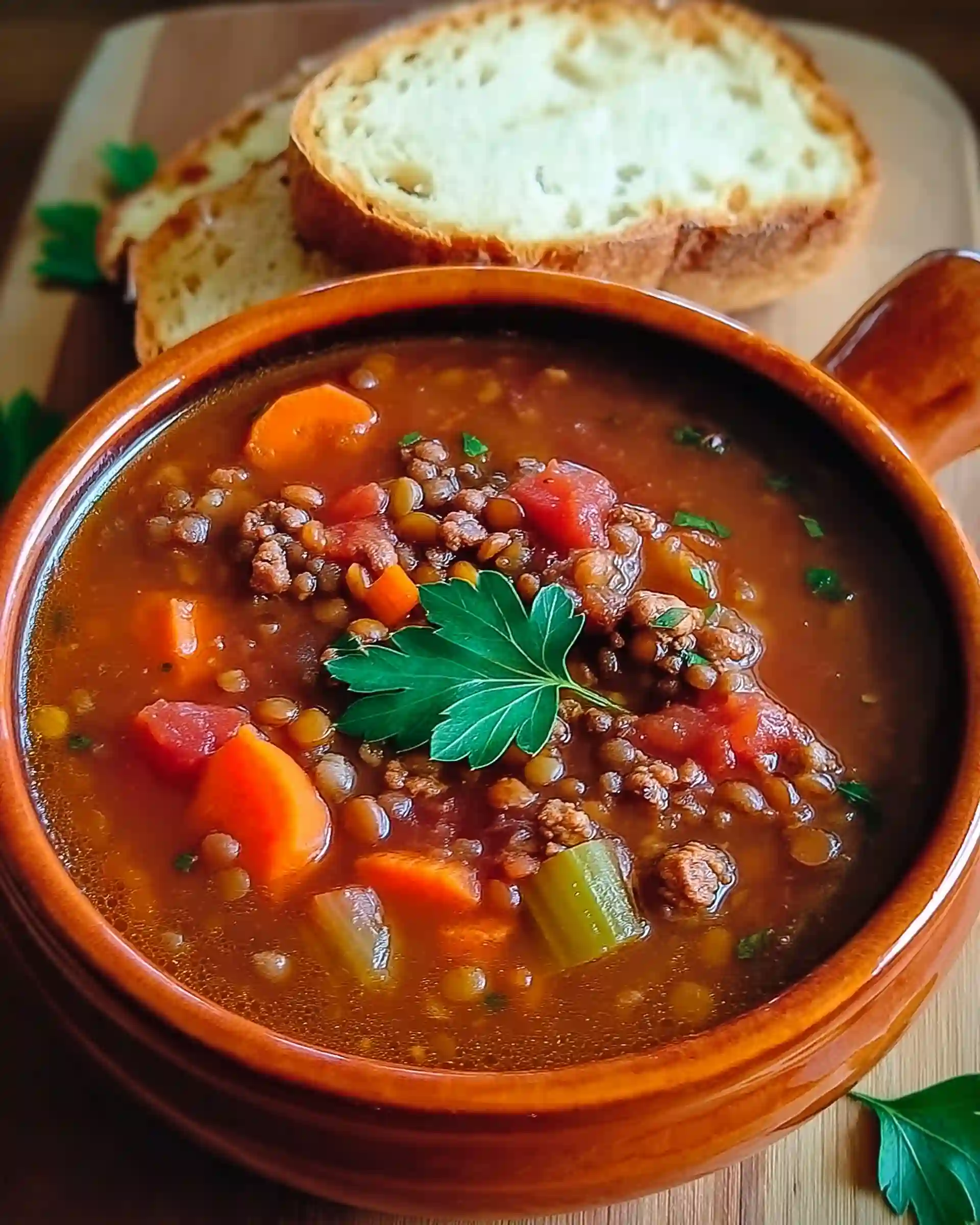 Beef & Lentil Soup That Warms