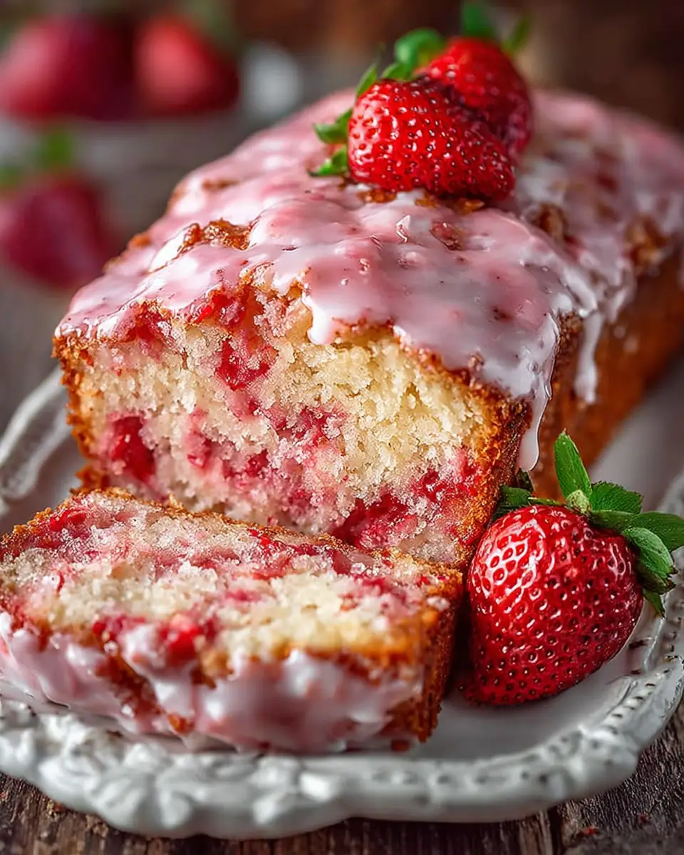 Strawberry Bread with Glaze That Tastes Amazing