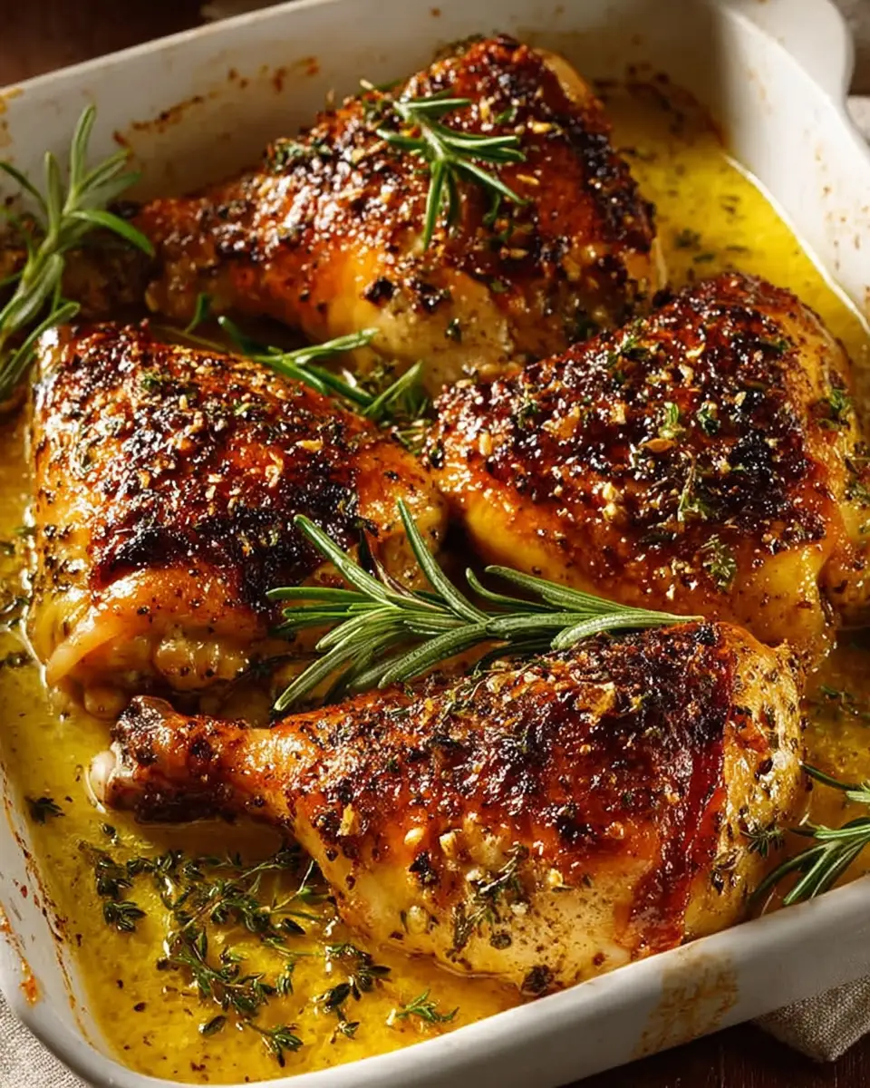 Garlic Herb Baked Chicken Quarters That Never Fail