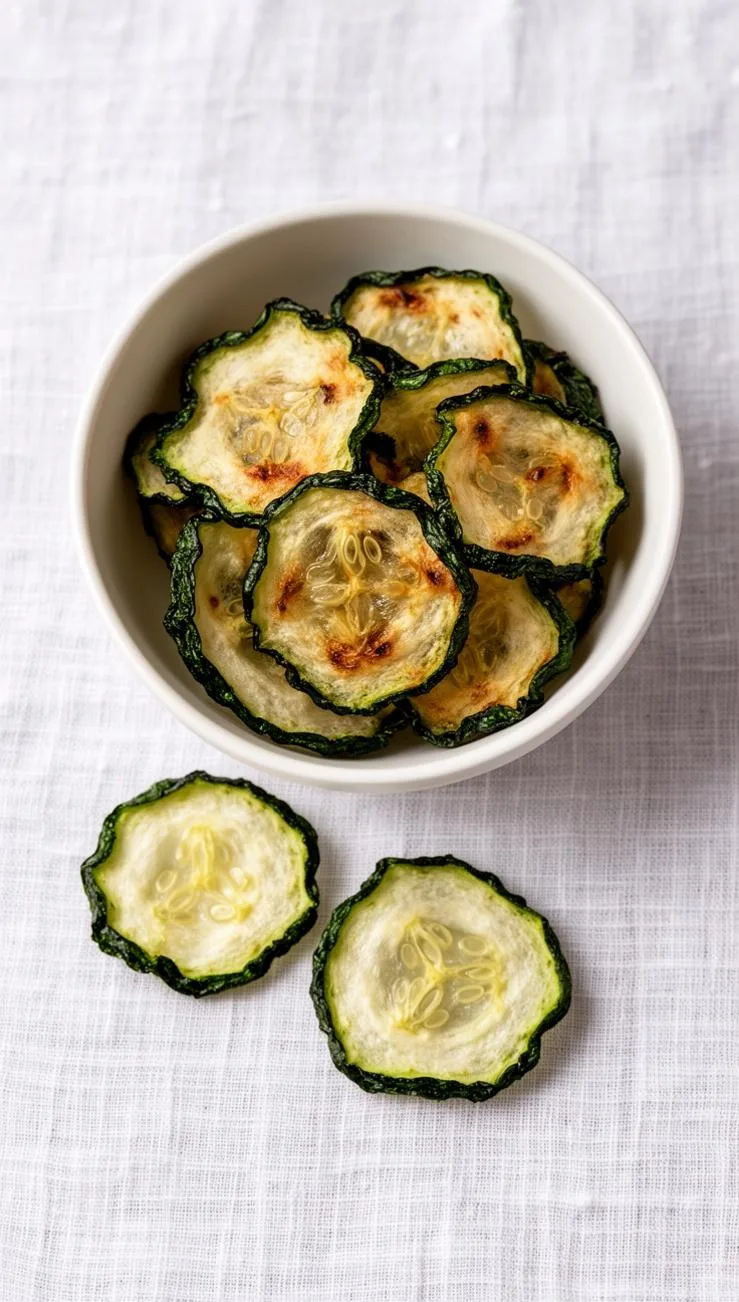 Crunchy Low Carb Cucumber Chips