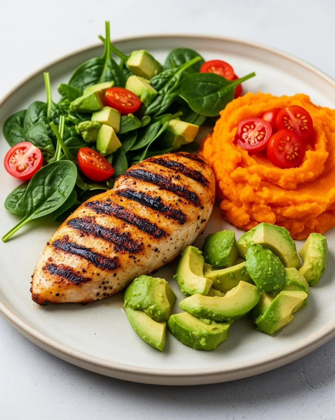 Mashed Sweet Potato Spinach
