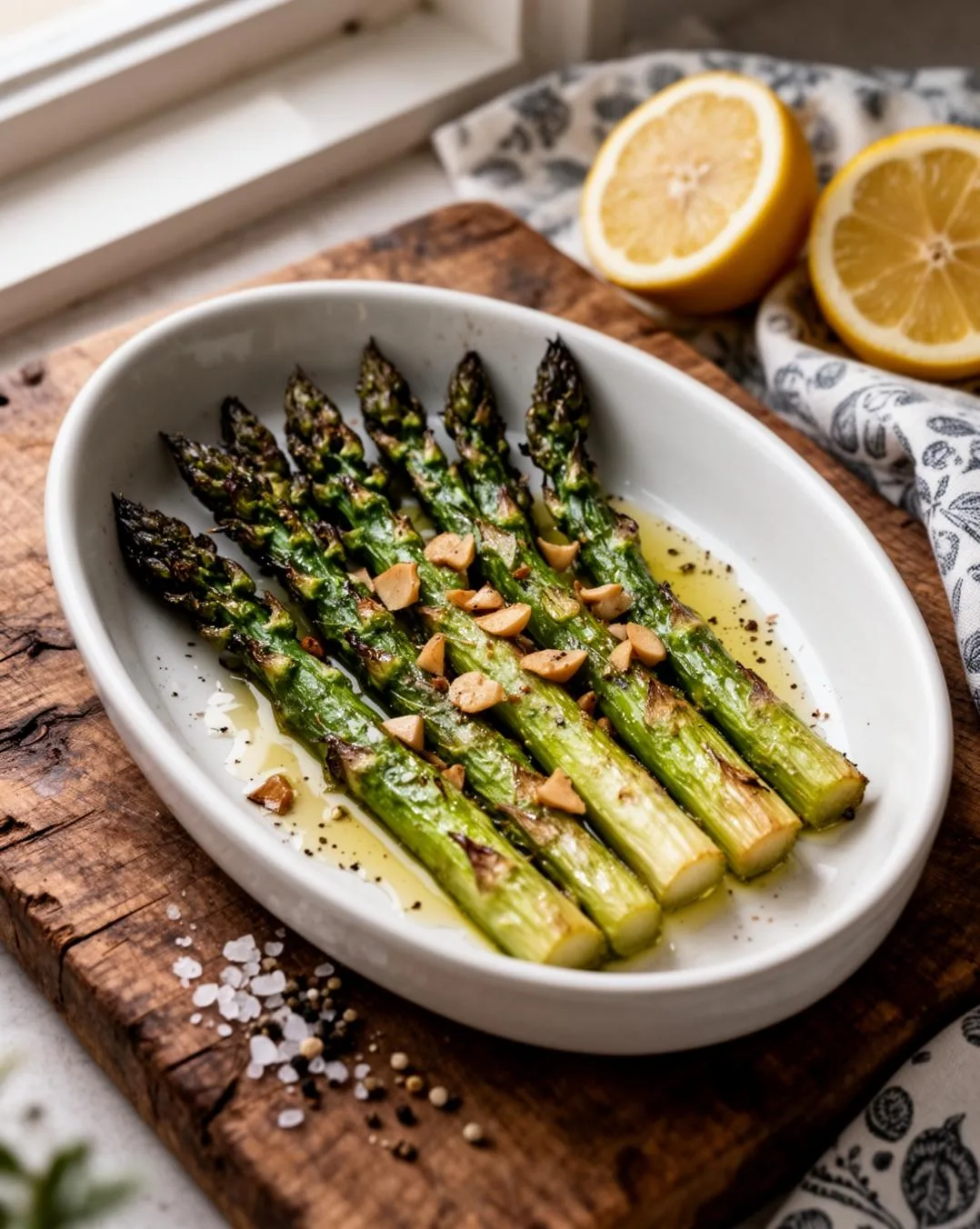 crispy garlic baked asparagus