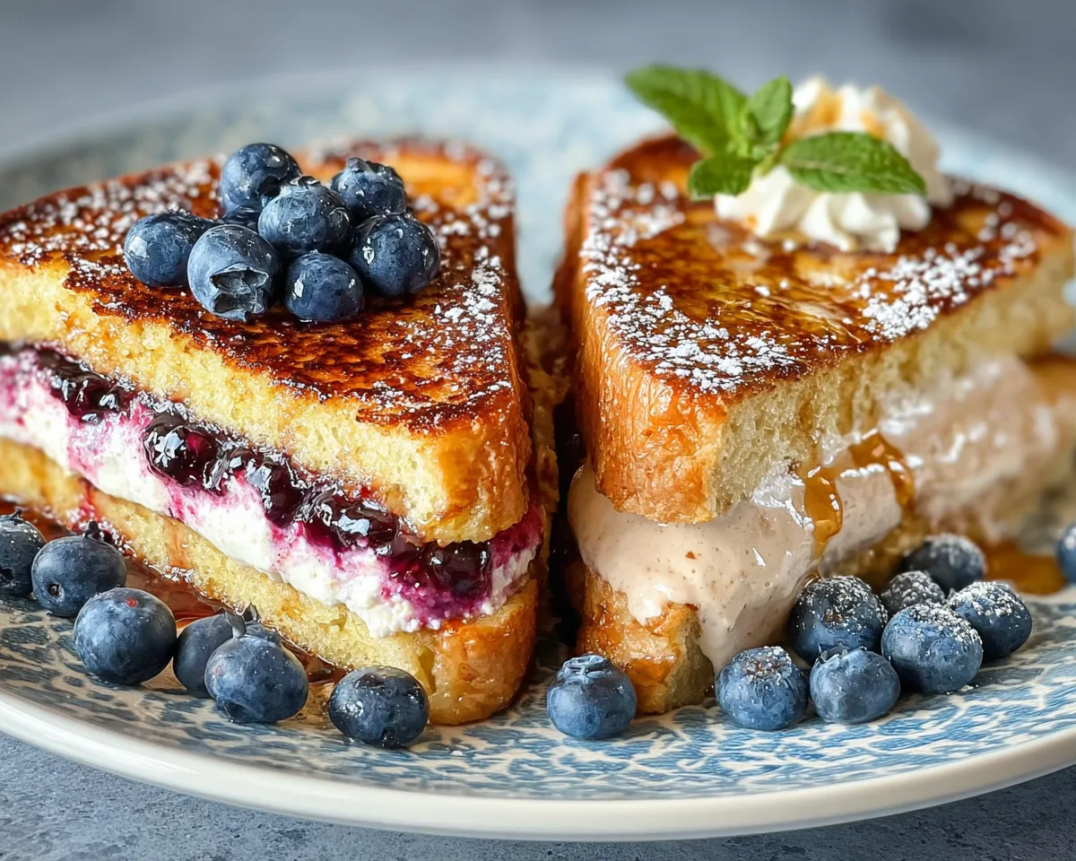 Irresistible Blueberry Cheesecake Stuffed French Toast
